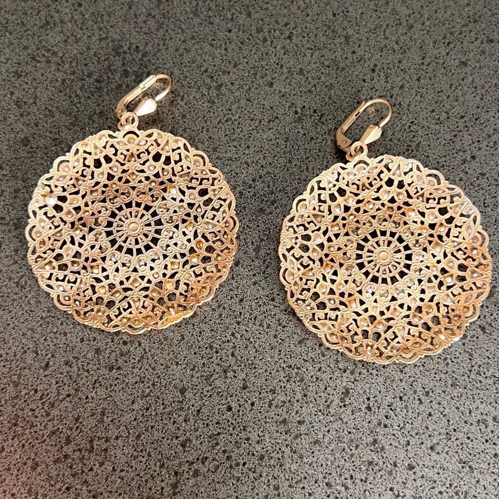 Catherine Popesco Multicolor Filigree Luxury Earrings Accessories - Picture 3 of 3